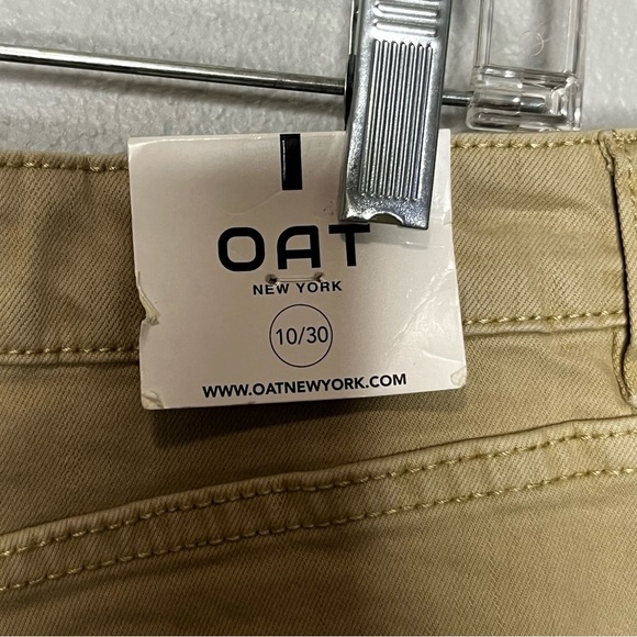 OAT High Waisted Wide Leg Khaki Pants Women 10/30 Tan Pockets NWT Loose Fit - Picture 6 of 10